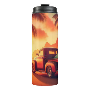 Bouteilles Isothermes camionnette vintage tropical/Hawaii surf