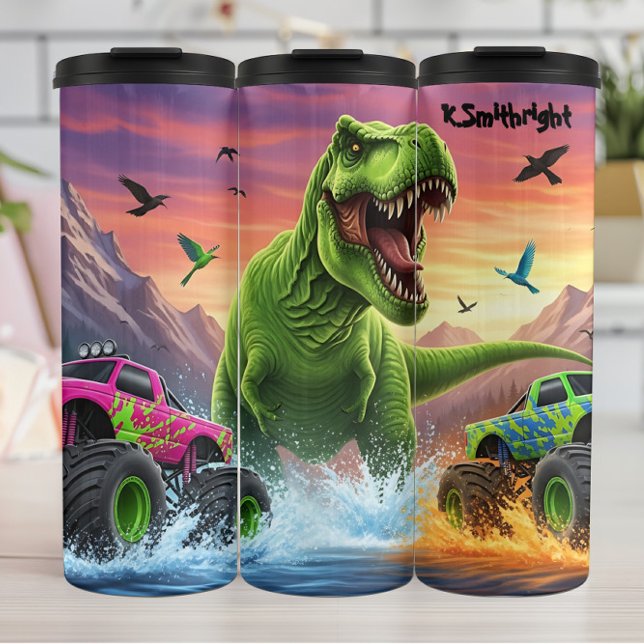 Bouteilles Isothermes Camions monstres T-Rex éclaboussure d'eau (Créateur téléchargé)