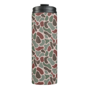 Bouteilles Isothermes Camo Rétro (rouge vert)