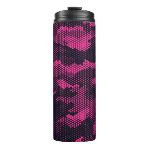 Bouteilles Isothermes Camouflage hexagonal, texture militaire arrière -