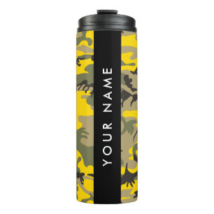 Bouteilles Isothermes Camouflage jaune et vert Votre nom Personnalisez
