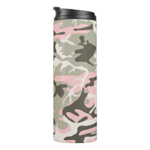 Bouteilles Isothermes Camouflage rose et vert, Militaire, Armée