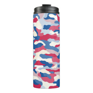 Bouteilles Isothermes Camouflage rouge blanc et bleu