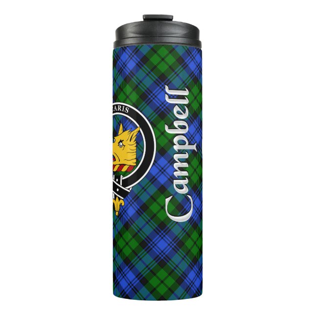 Bouteilles Isothermes Campbell Clan Badge & Tartan (Devant)