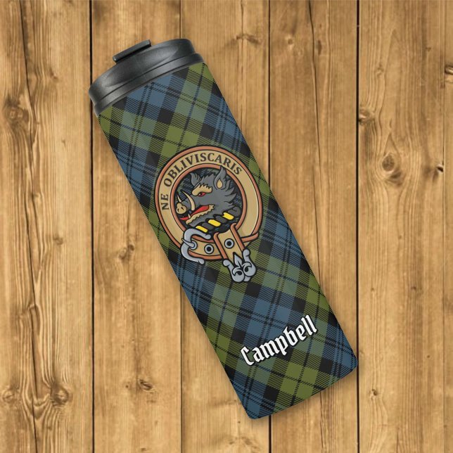 Bouteilles Isothermes Campbell Crest sur Tartan (Créateur téléchargé)
