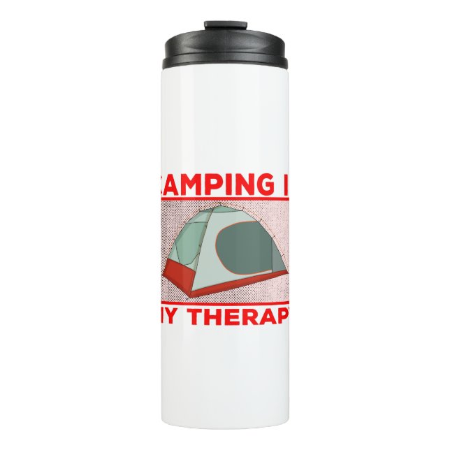 Bouteilles Isothermes Camping est ma thérapie (Devant)