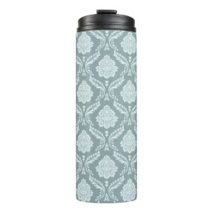 Bouteilles Isothermes Canard Rococo Motif Damassé Œuf Bleu+Turquoise