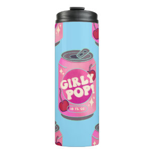Bouteilles Isothermes Canette de soda cerise Girly Pop   Rose rétro Y2K
