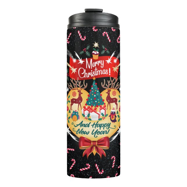 Bouteilles Isothermes Canettes de Noël (Devant)