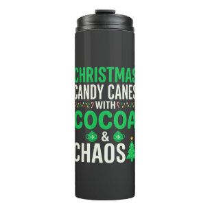 Bouteilles Isothermes Canne à sucre de Noël Chaos de cacao de fêtes