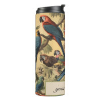 Canopée de perroquet de texte personnalisé Botaniq