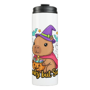 Bouteilles Isothermes Capybara Sorcière d'Halloween Effrayant mais Migno