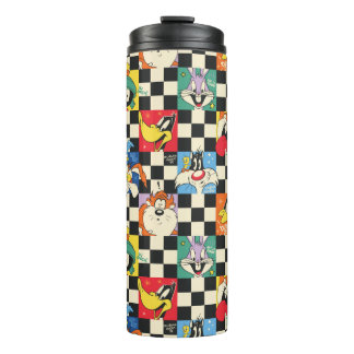 Bouteilles Isothermes Caractères LOONEY TUNES™ sur Checker noir et blanc