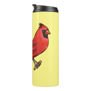 Bouteilles Isothermes Cardinal du Nord dessin animé d'oiseau
