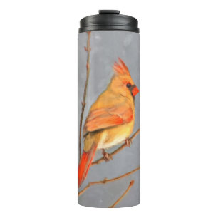 Bouteilles Isothermes Cardinal sur la peinture de branche - Art original