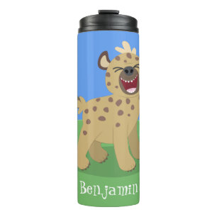 Bouteilles Isothermes Caricature amusante hyena riant illustration