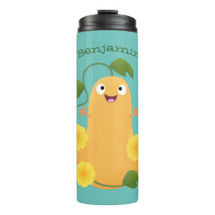 Bouteilles Isothermes Caricature citrouille gourde en beuret joyeux