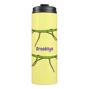 Bouteilles Isothermes Caricature de mignon rouge vert avec des visages h