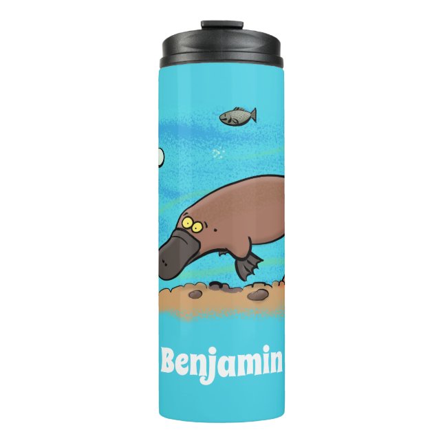 Bouteilles Isothermes Caricature de natation de Cute platypus (Devant)