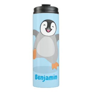 Bouteilles Isothermes Caricature de poussin de pingouin mignon et joyeus