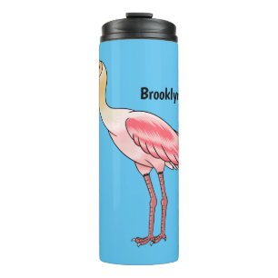 Bouteilles Isothermes Caricature d'oiseau de spatule de rose