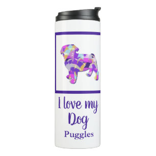 Bouteilles Isothermes Carlin Chien Silhouette mou pourpre PY&B