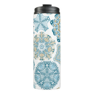 Bouteilles Isothermes Carré floral transparent : Copier le carrelage