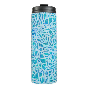 Bouteilles Isothermes Carreau de verre mosaïque turquoise bleu moderne c