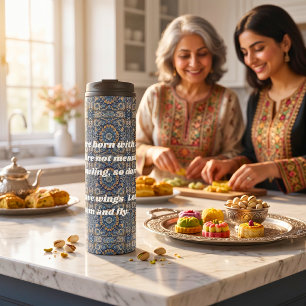 Bouteilles Isothermes Carreau Vintage Personnalisé Cadeau Nowruz Nouvel