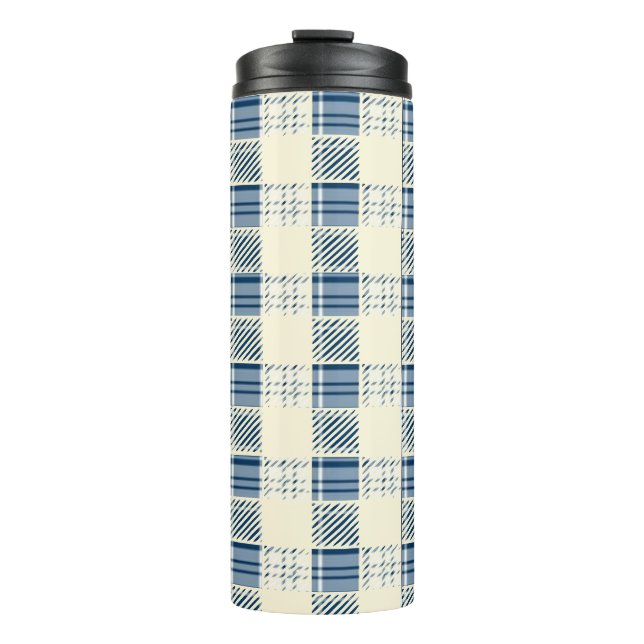 Bouteilles Isothermes Carreaux bleus et citron (Devant)
