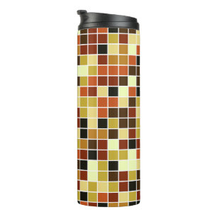 Bouteilles Isothermes Carreaux de piscine, Carreaux de mosaïque Brown, M