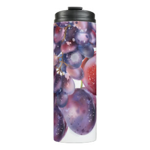 Bouteilles Isothermes Carte d'aquarelle de raisins