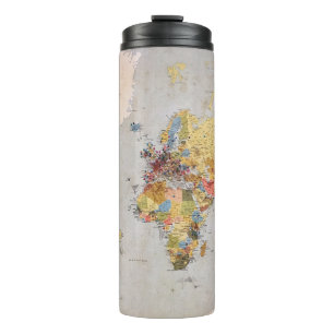 Bouteilles Isothermes carte mondiale