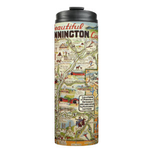 Bouteilles Isothermes Carte Vintage du Vermont
