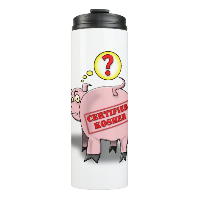 Bouteilles Isothermes Cartoon certifié Kosher Pig (Devant)