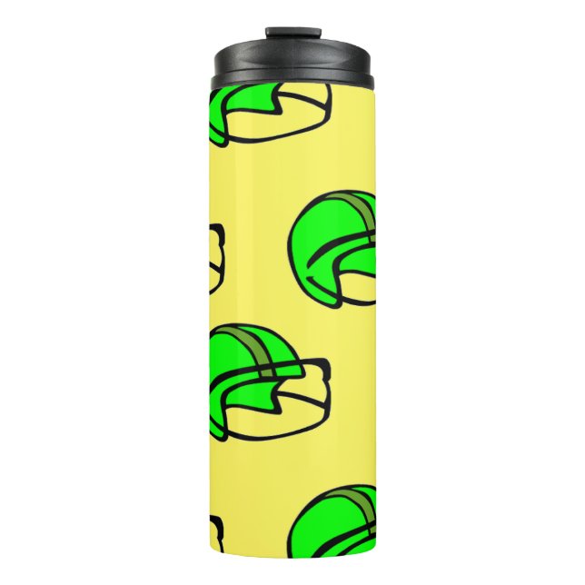 Bouteilles Isothermes Casque de football vert (Devant)