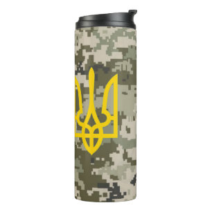 Bouteilles Isothermes Casquette militaire camouflage Trident ukrainien