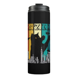Bouteilles Isothermes Catzilla Vintage Retro Funny Chat Kitten Halloween