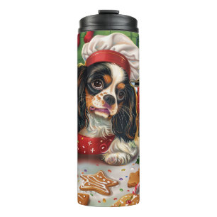 Bouteilles Isothermes Cavalier King Charles Spaniel Cuisinant pour Noël