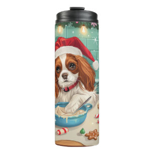 Bouteilles Isothermes Cavalier King Charles Spaniel Cuisinant pour Noël