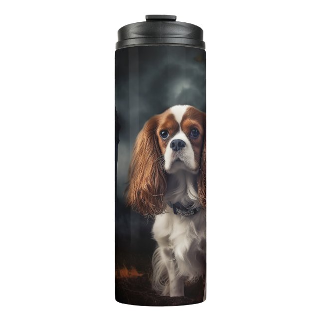 Bouteilles Isothermes Cavalier King Charles Spaniel Halloween Épouvantab (Devant)