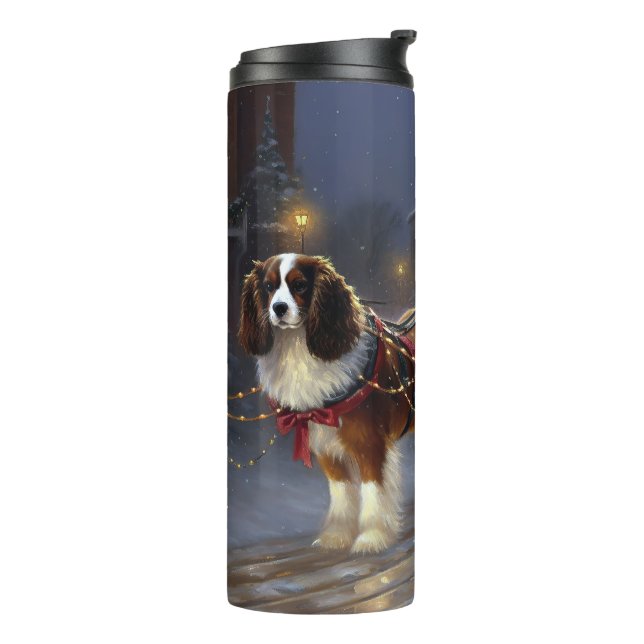 Bouteilles Isothermes Cavalier King Charles Spaniel Noël Festif  (Tourné sur la gauche)