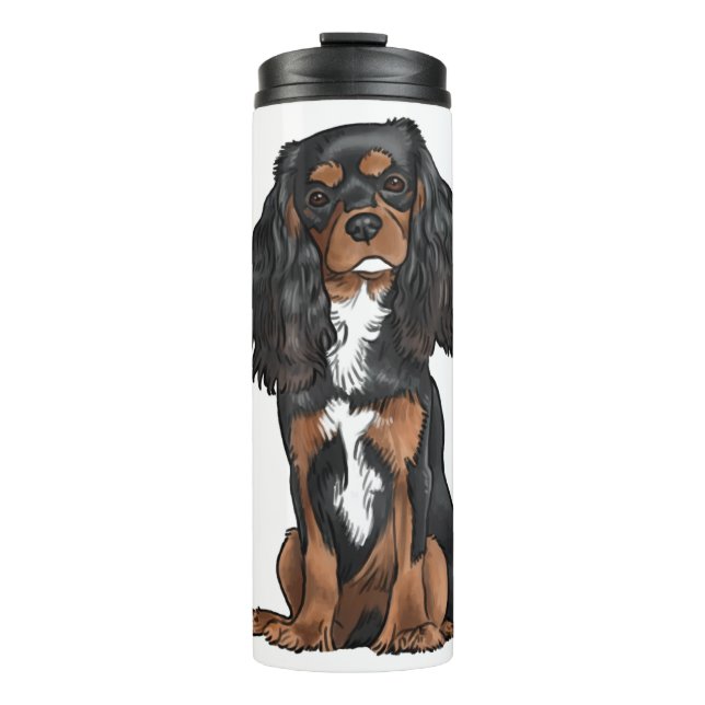 Bouteilles Isothermes Cavalier King Charles Spaniel - Noir et Tan (Devant)