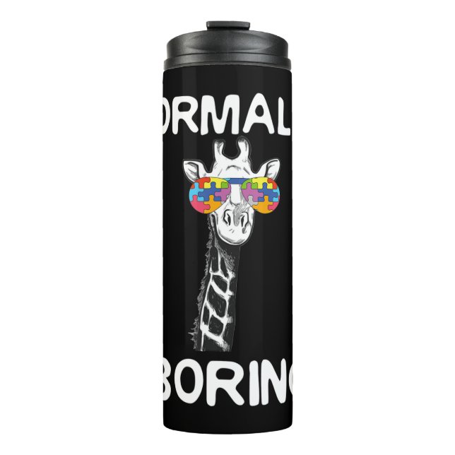 Bouteilles Isothermes Ce design graphique amusant présente girafe avec c (Devant)