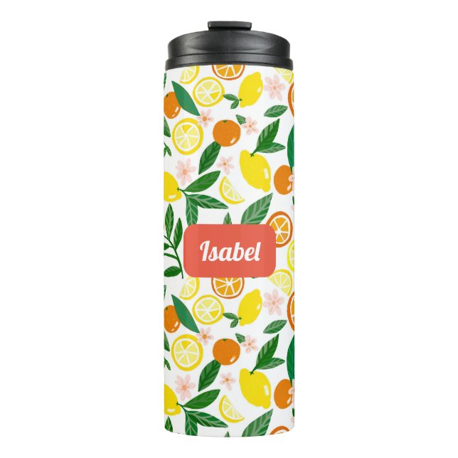 Bouteilles Isothermes Célébration Citrus Citron Motif Cadeau personnalis (Devant)