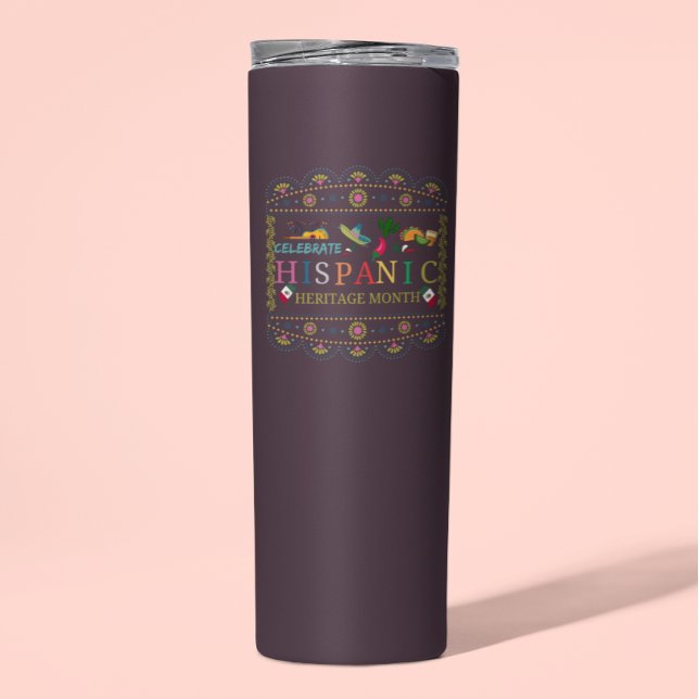 Bouteilles Isothermes Célébrer le Mois du patrimoine hispanique Design (Créateur téléchargé)