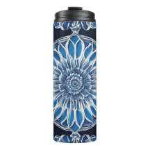 Céramique bleue imprimée