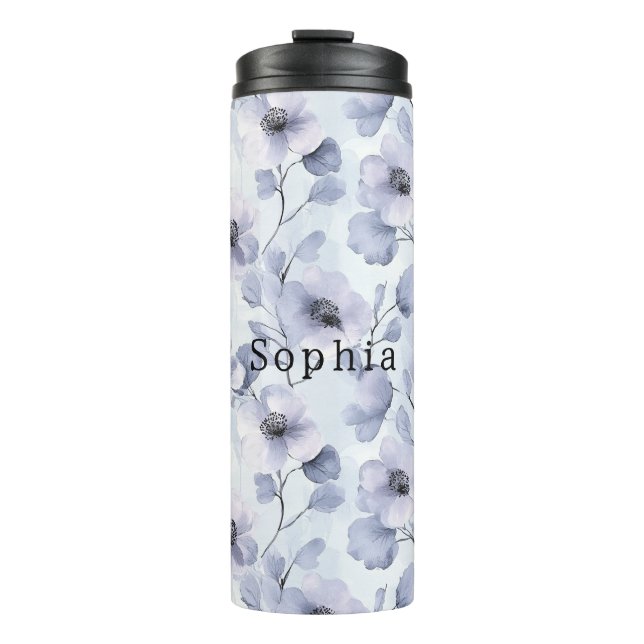 Bouteilles Isothermes Cercles Abstraits en verre d'argent rose (Devant)