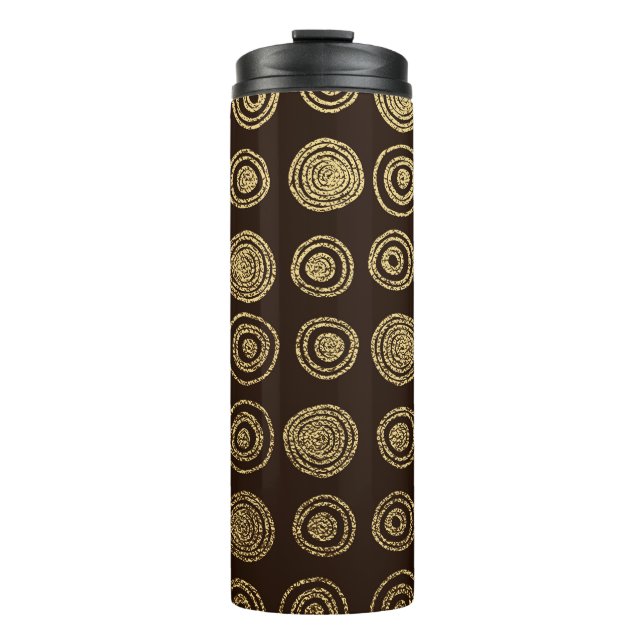 Bouteilles Isothermes Cercles d'or : Motif à main (Devant)