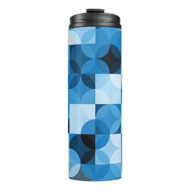 Bouteilles Isothermes Cercles invisibles : Vintage bleu Abstrait (Devant)